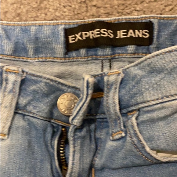 Express Distressed Denim Shorts - Picture 2 of 5